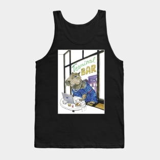 Capybara at the cafe Tank Top